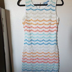 Antonio Milan rainbow lace dress